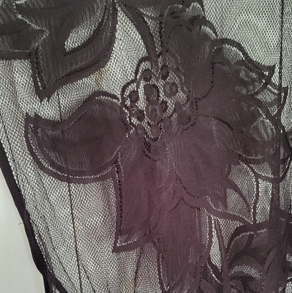 Bon Voyage Black Sheer Net Kimono Style Swimsuit Coverup - Picture 6 of 9